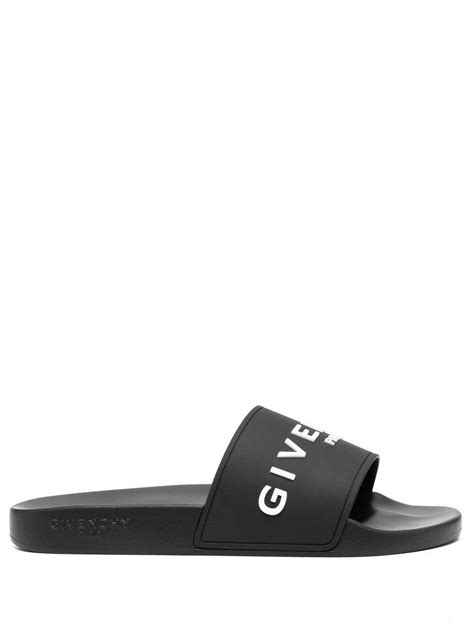 givenchy embroidered logo pool slides|Givenchy sandals.